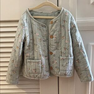 Floral Quilted Kids Jacket